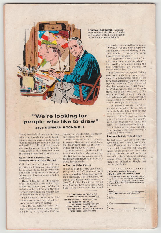 Marvel Collectors Item Classics #12 back cover