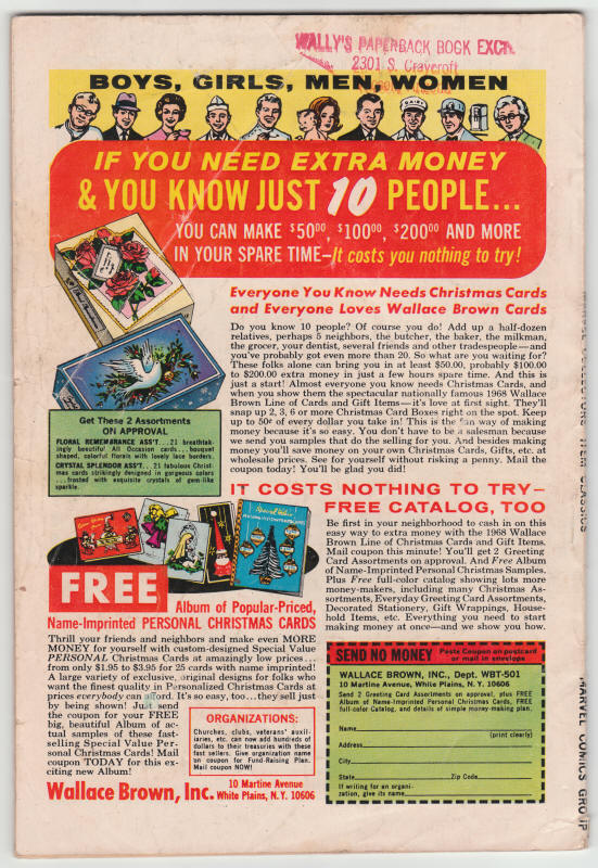 Marvel Collectors Item Classics #17 back cover