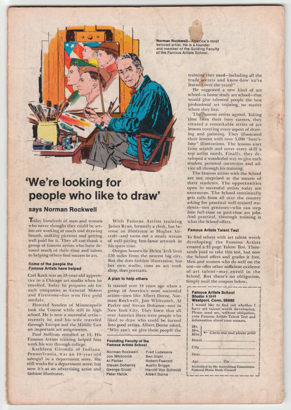 Marvel Collectors Item Classics #19 back cover