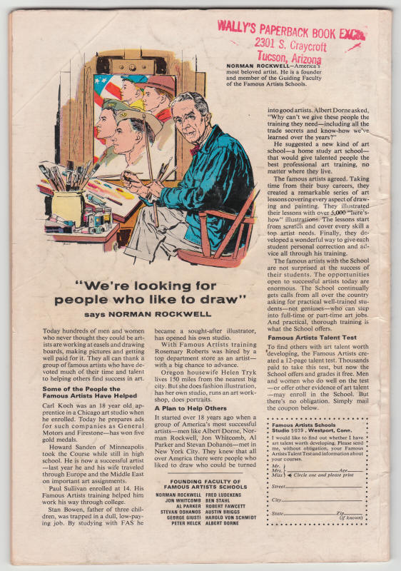 Marvel Collectors Item Classics #4 back cover