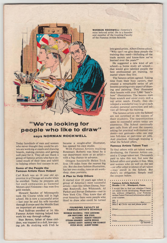 Marvel Collectors Item Classics #6 back cover