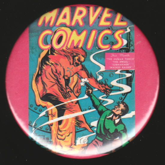 Marvel Comics #1 1939 Human Torch Button