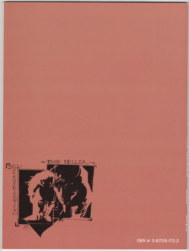 Marvel Graphic Novel 24 Daredevil Love And War back cover