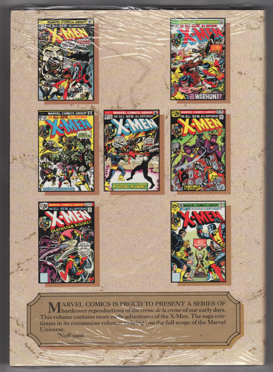 Marvel Masterworks Volume 11 The X-Men back cover