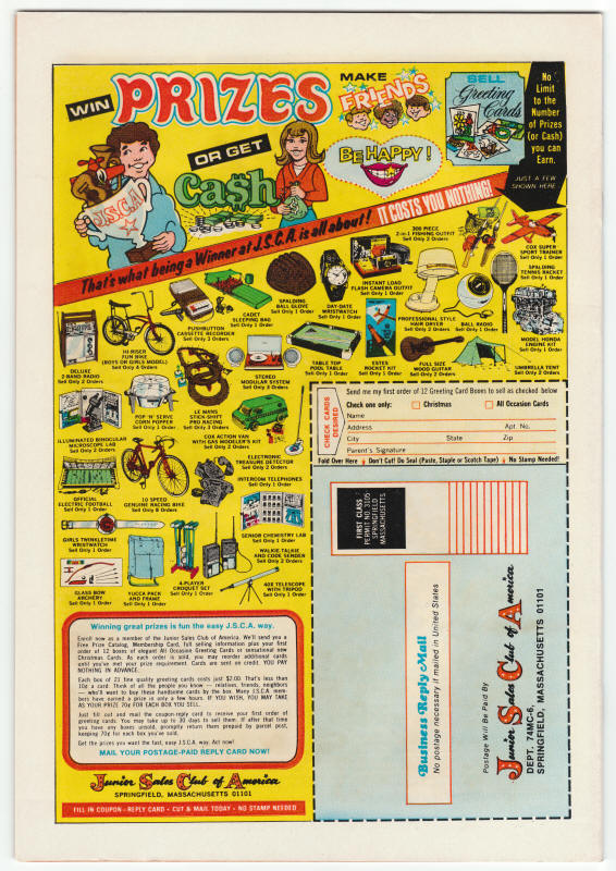 Marvel Spotlight #17 Son Of Satan back cover