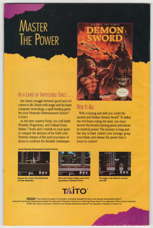 Marvel Super-Heroes Spring Special #1 back cover