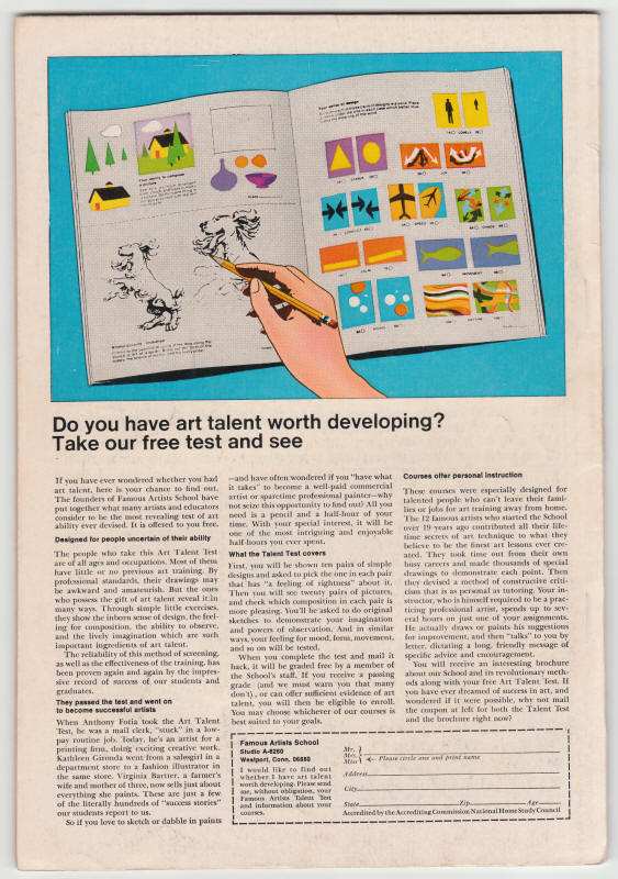 Marvel Tales #24 back cover