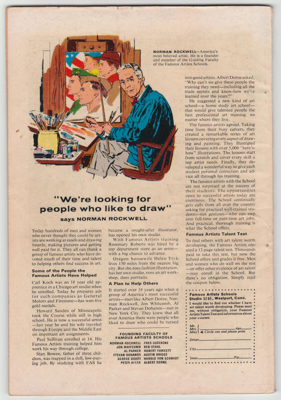 Marvel Tales #9 back cover