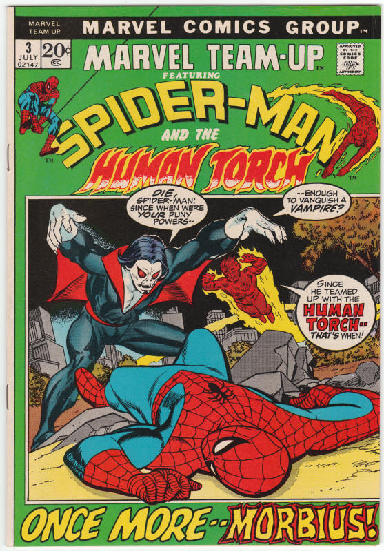 Marvel Team-Up #3 Third Morbius front cover