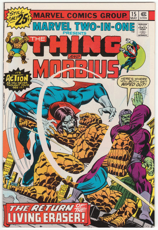 Marvel Two-In-One #15 front cover