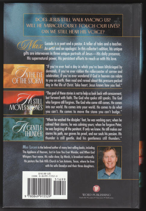 In The Eye Of The Storm He Still Moves Stones A Gentle Thunder back cover