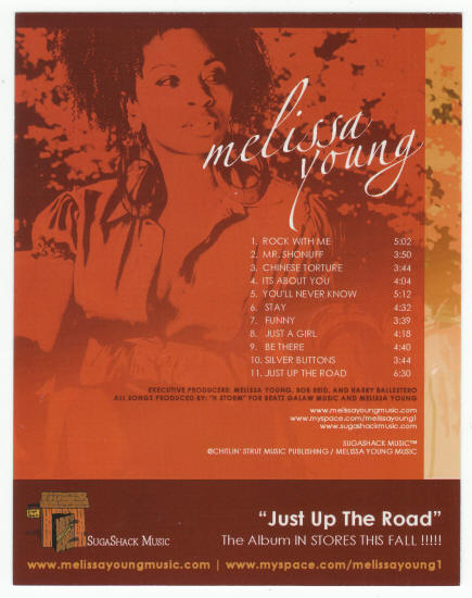 Melissa Young 2007 Promo Post Card