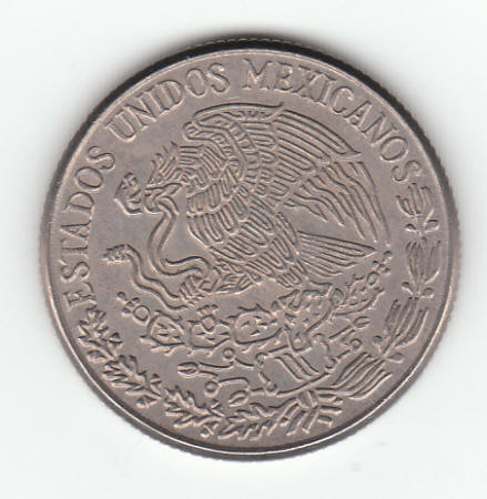 1971 Mexico 50 Centavos Coin obverse