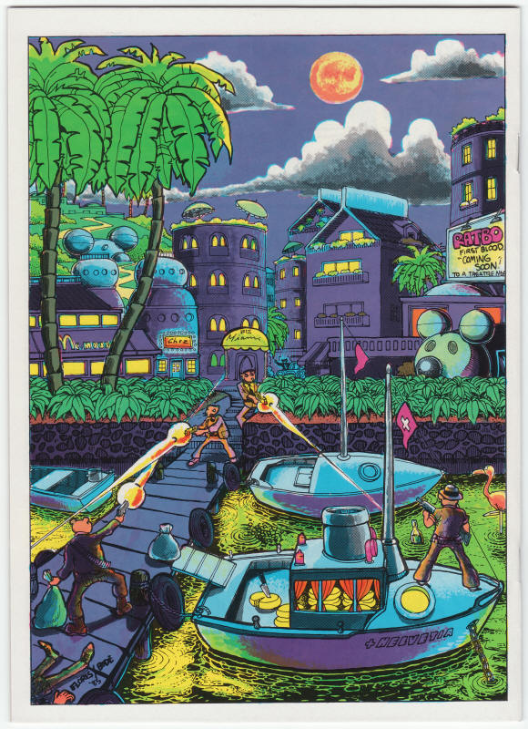 The Miami Mice Comic #1 Signed Remarqued by Mark Bode back cover