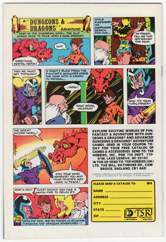 Micronauts #39 back cover