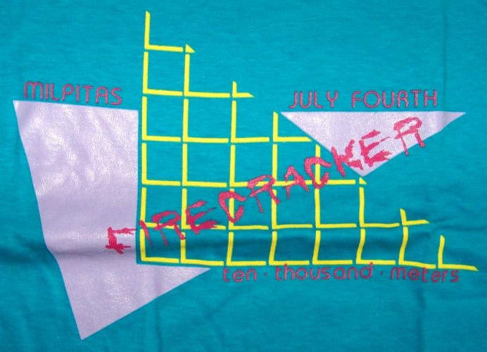 Vintage Milpitas Firecracker 10K T Shirt design