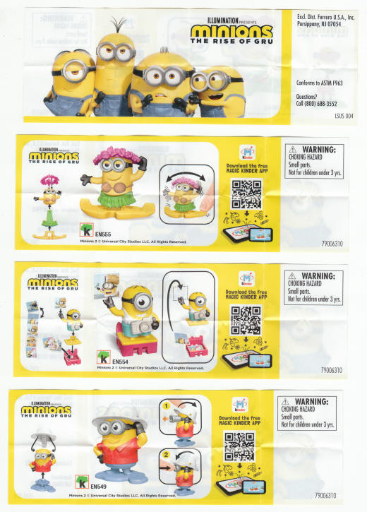 Minions The Rise Of Gru Kinder Toys Instructions