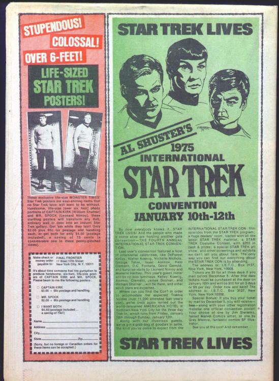 The Monster Times #39 back cover