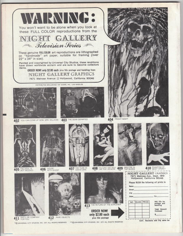 Monster World #2 back cover