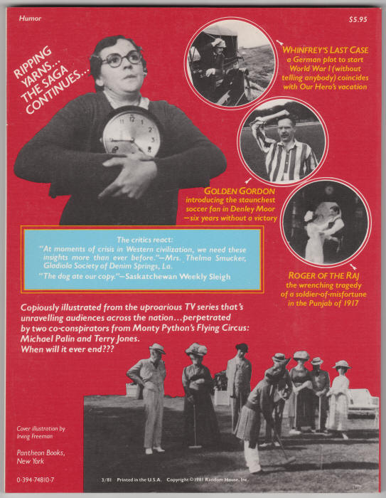 More Ripping Yarns back cover