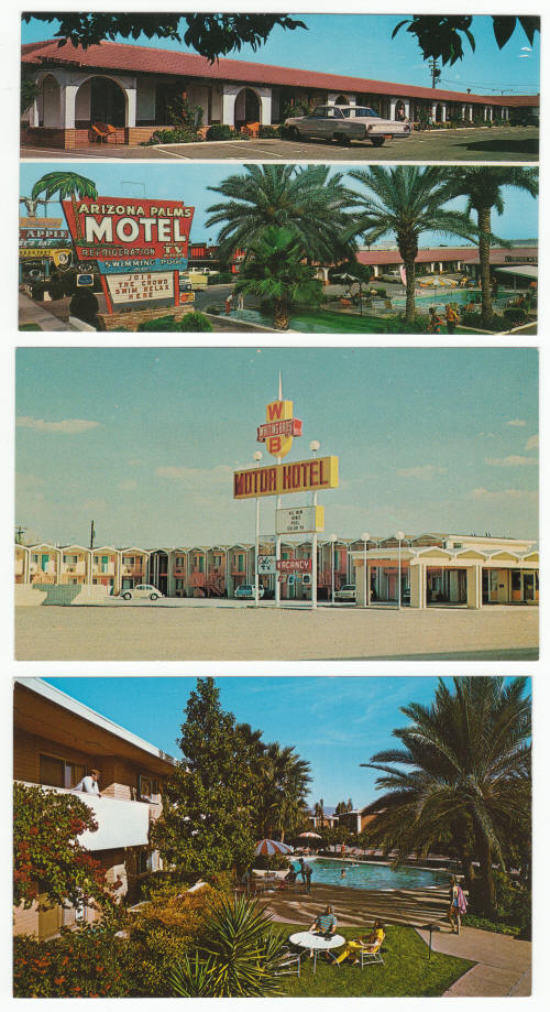1960s Arizona Hotel Motel Post Cards