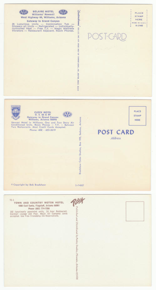 1960s Arizona Hotel Motel Post Cards