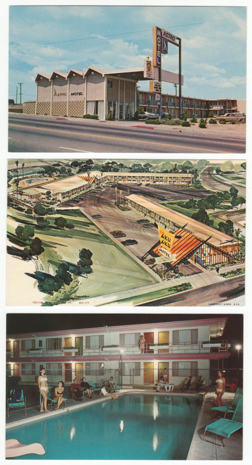 1960s California Hotel Motel Post Cards