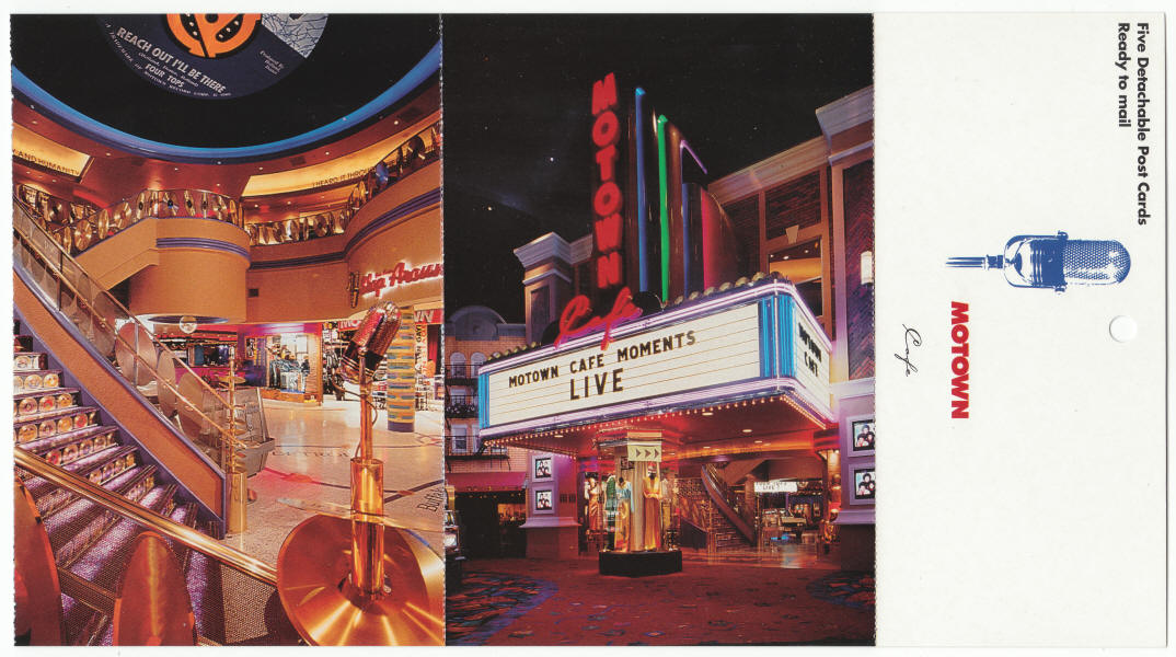 Motown Cafe Post Cards with Header