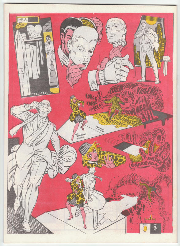Mr. A #1 Steve Ditko back cover