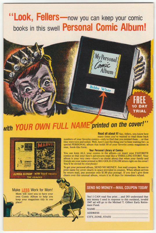 Mr Monsters Super Duper Special #3 back cover