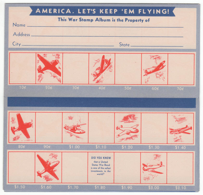 My Victory Book War Savings Stamp Album inside