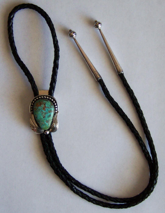 Navajo Kingman Turquoise Bolo Tie Robert Kelley