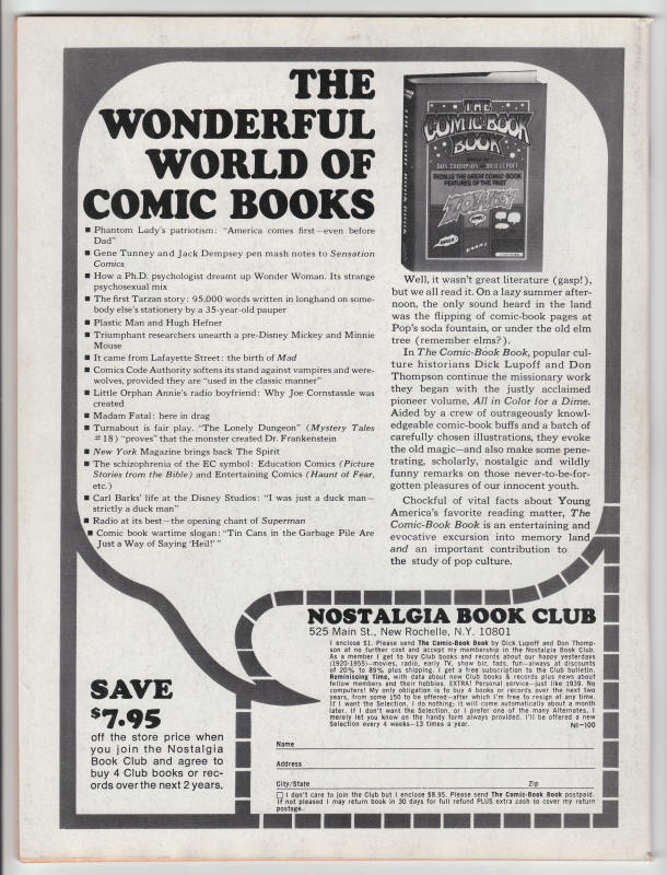 Nostalgia Illustrated #1 back cover