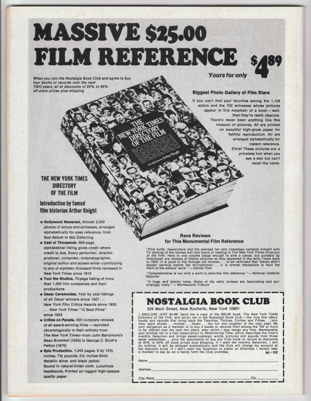 Nostalgia Illustrated #3 back cover