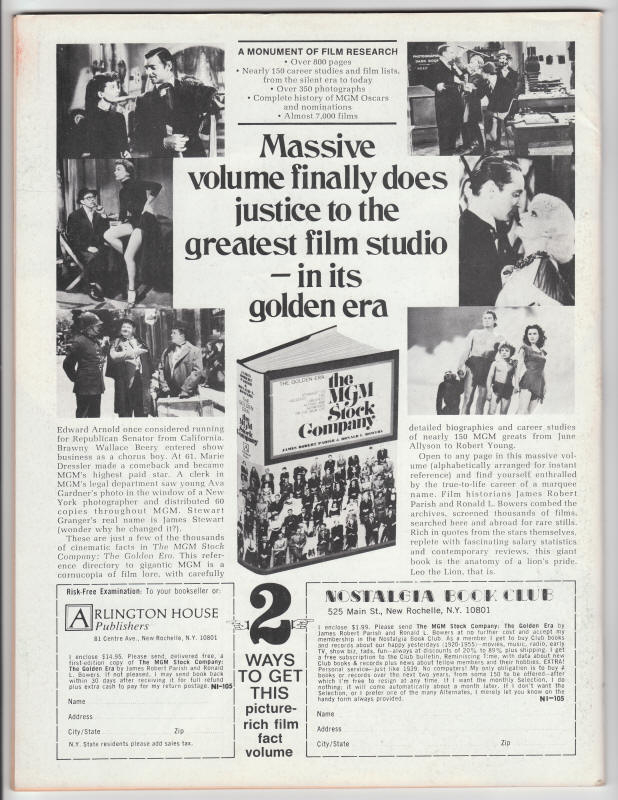 Nostalgia Illustrated #8 back cover