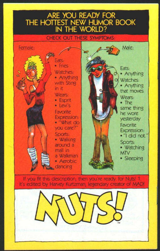 Nuts Book 1 Mini-Comic Preview back cover