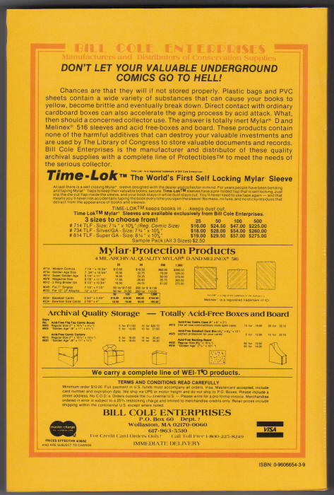 The Official Underground And Newave Comix Price Guide back cover