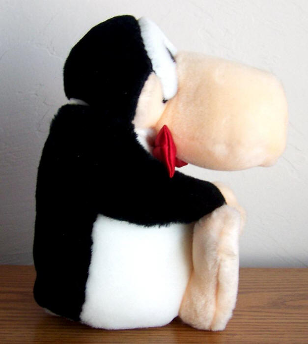 Opus Sitting Stuffed Toy side