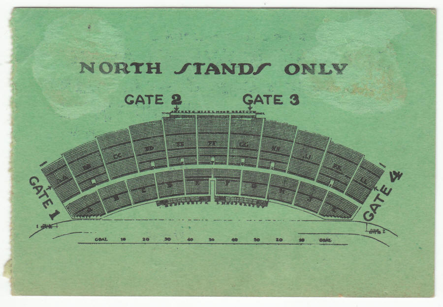 1939 Orange Bowl Classic Ticket Stub back