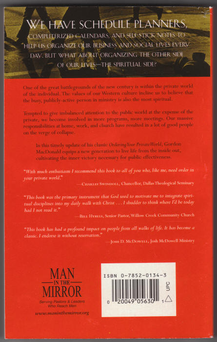 Ordering Your Private World back cover