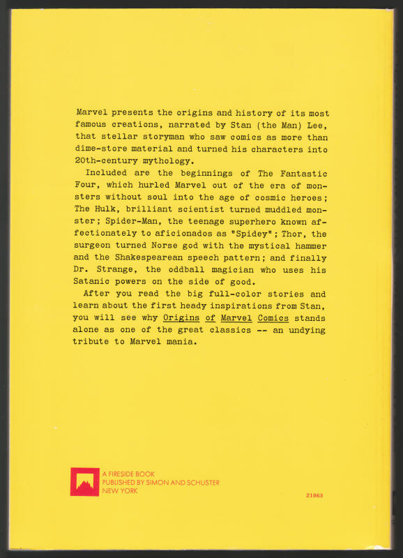 Origins Of Marvel Comics