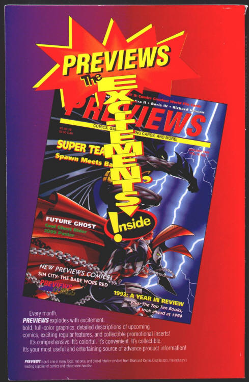 Overstreet Comic Book Monthly #10 back cover