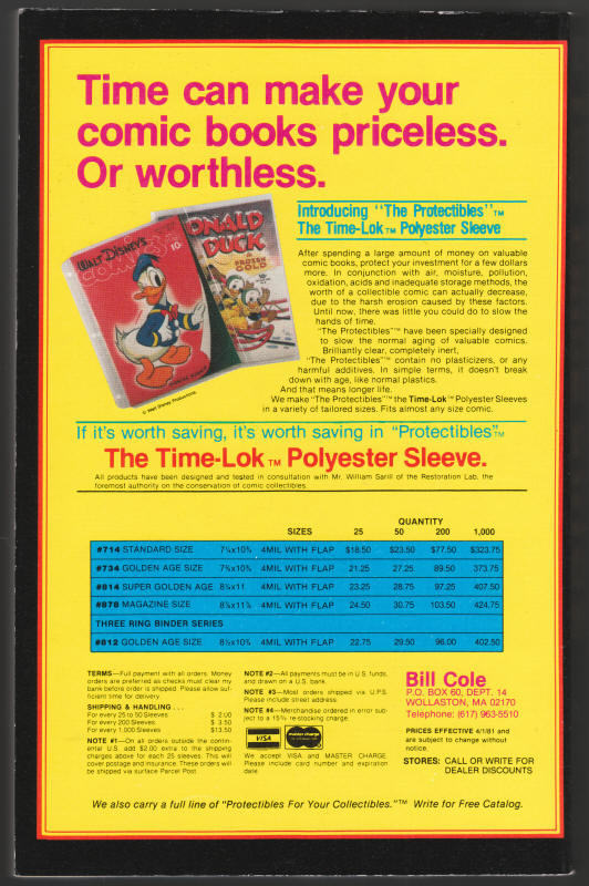 Overstreet Comic Book Price Guide #11 back cover