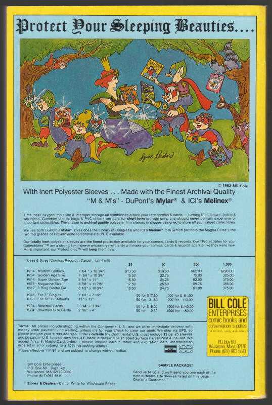 Overstreet Comic Book Price Guide #12 back cover