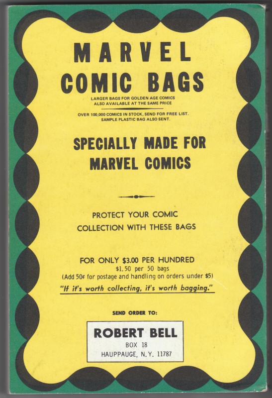 Overstreet Comic Book Price Guide 3 back cover