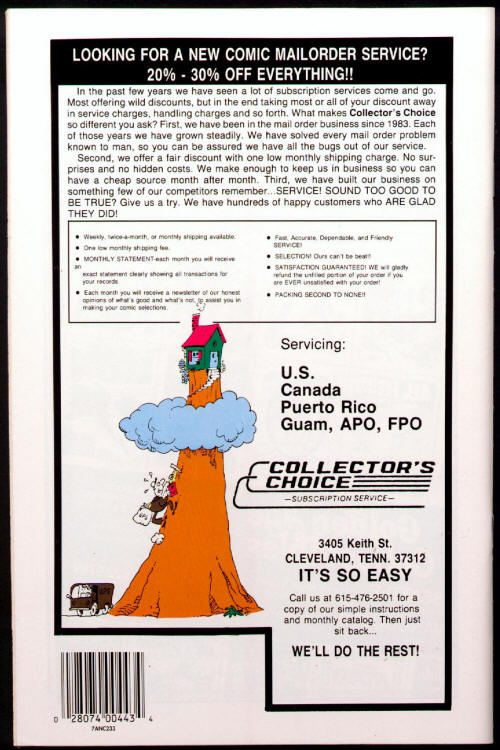 Overstreets Comic Book Price Update #20 back cover