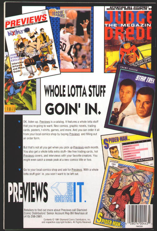 Overstreets Comic Book Price Update #21 back cover