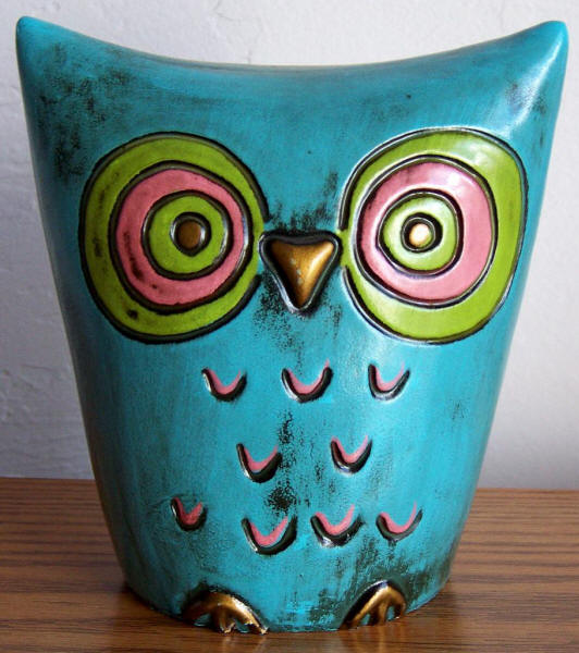 1969 1971 Fitz and Floyd Japan Owl Bank front