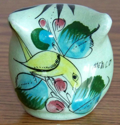 Early 1970s Mexico Ceramic Owl Figure back