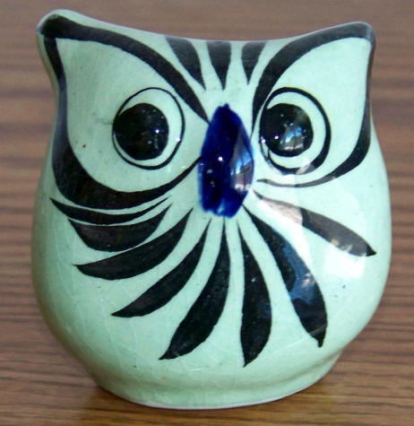 Early 1970s Mexico Ceramic Owl Figure front